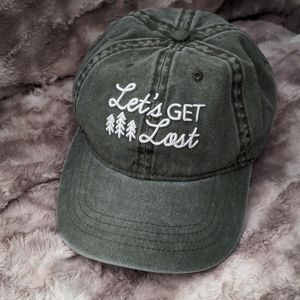 Women's Green Baseball Cap Let's Get Lost Hat